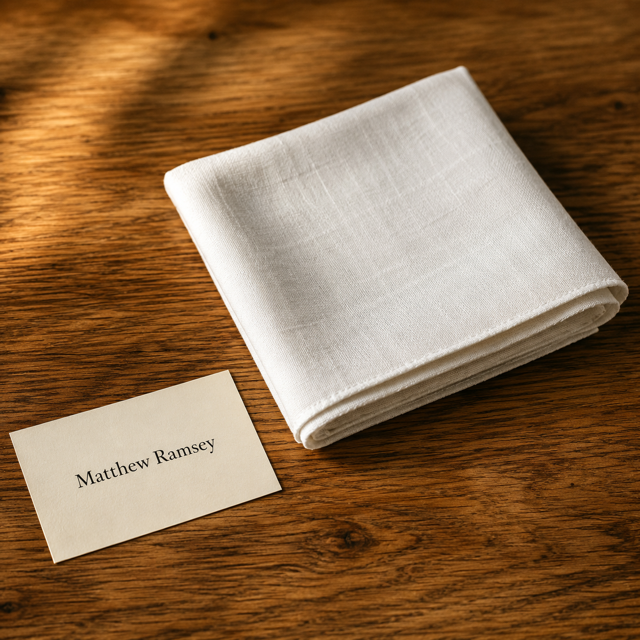 The Linwood - Hand-Rolled Linen Square