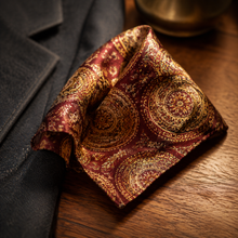 The Aubrey - Printed Silk Pocket Square